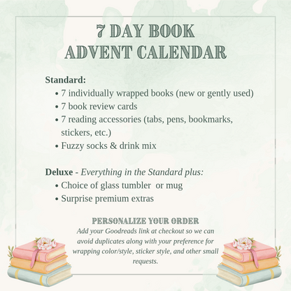 7-Day Book Advent Calendar - Standard or Deluxe